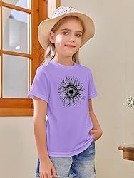 Girls Short Sleeve T Shirts Kids Summer Tops