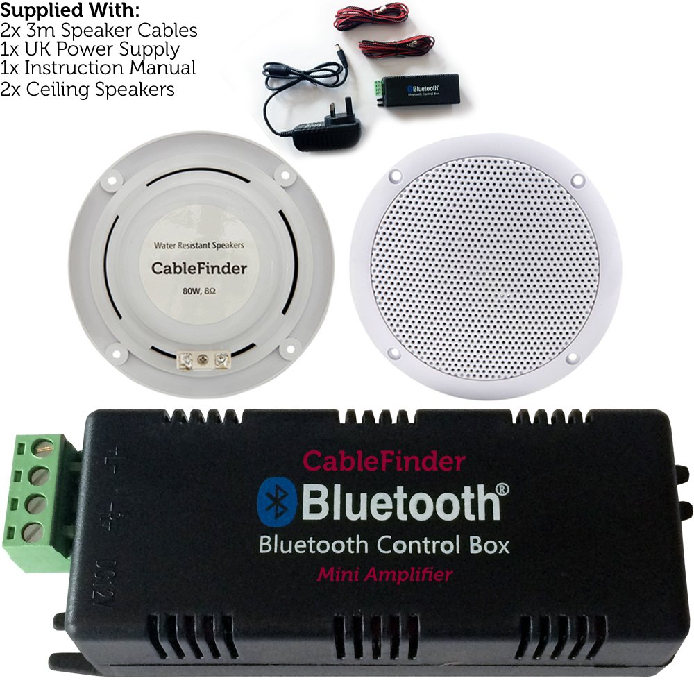 Wireless Bluetooth Amplifier 2x 80w Ceiling Speaker Kit Compact