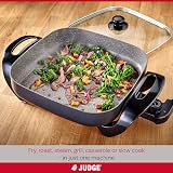 Judge Electric Skillet Non-Stick Multicooker 30cm with Glass Lid view 3