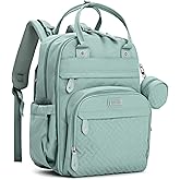 BabbleRoo Diaper Bag Backpack - Baby Essentials Travel Bag - Multi Function Water Resistant Diaper Bag, Travel Essentials Baby Bag with Changing Pad, Stroller Straps & Pacifier Case – Sage Green