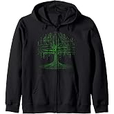 Binary Tree: IT computer science coding geek fan programmer Zip Hoodie