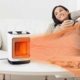 Pro Breeze 2000W Mini Ceramic Heater 2 Heat Settings Oscillation 60° White view 9