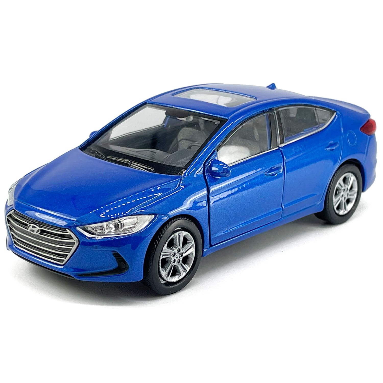 Photo 1 of 1:36 Scale Elantra Toy Car Model Metal Diecast Toy Vehicle, Doors Open Pull Back, Toys for Boys 3 4 5 6 7 Year Old Toddler Kids Gifts, Men Collection, Home Office Décor Cake Topper, Blue