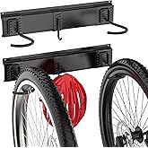 Ultrawall Bike Rack, Garage Bike Rack Wall Mount for 2 Bicycle and 1 Helmet, Heavy Duty Bike Storage for Home Space Saving Ho