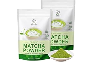 Soeos Organic Matcha Powder, Matcha Green Tea Powder, 2 oz (2 Pack), Total 4 oz, Antioxidant-Rich Japanese Matcha for Lattes,