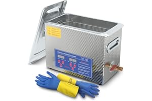 Ultrasonic Cleaner 6L Professional Ultrasonic Carburetor Cleaner with Heater and Timer Efficiently Cleaning for Carbs Injecto