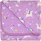 Little Sleepies Cloud Blanket, Soft Viscose from Bamboo Toddler & Baby Blanket for Boys & Girls, Lightweight, Perfect for Hot Sleepers, 50" x 50", Large (Sienna's Unicorns)