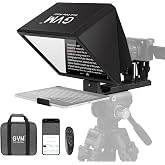 GVM 12" Teleprompter for iPad Tablet Phone DSLR Camera, Collapsible Teleprompter Kit with Installation Free Design, HD Refective Display, APP Remote Control, Carry Case, for Video Recording