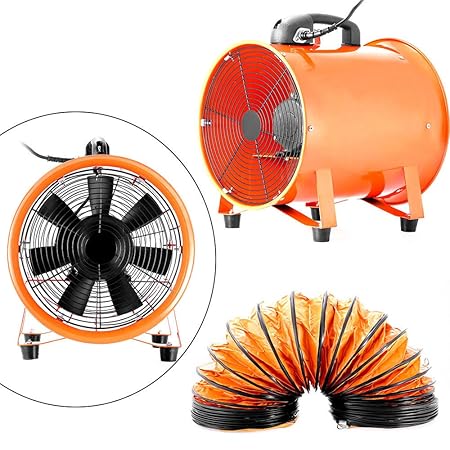 Lüfter 300mm Gebläse Bauventilator Baugebläse Axialgebläse Baulüfter 5m Schlauch