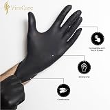 ViraCare 1000x Black Nitrile Gloves Medium Powder Free Latex Free view 7