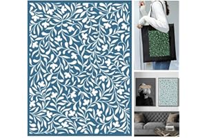 Alinacutle Vine Background Silkscreen Stencil,Reusable Self-Adhesive Silk Screen Printing, for Printing on Wood/Fabric/Paper, Home Decoration, 8.5" x 11"