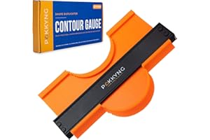 Pakkyng Contour Gauge Tool With Lock (10 Inches) - Contour Ruler Marking Tool - Super Gauge Shape and Outline Tool - Profile Gauge - Corner Measuring Tool for Odd Shapes - Woodworking Gifts for Men