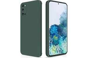 GiiYoon Silicone Case Compatible with Samsung Galaxy S20, Full Body Silky Soft Touch Phone Case with Camera Protection, Shockproof Cover with Microfiber Lining, Green