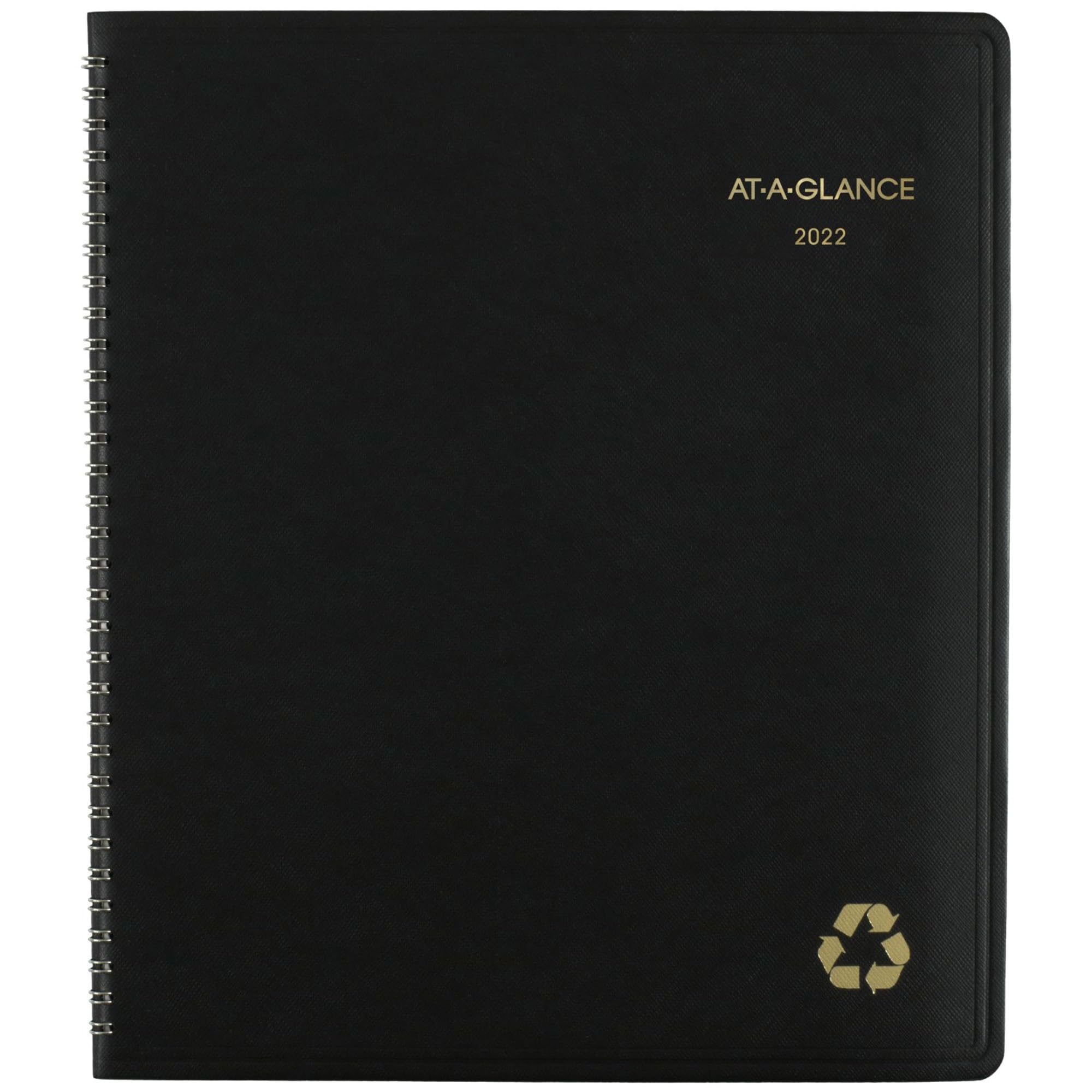 AT-A-GLANCE 2022 Monthly Planner by AT-A-GLANCE, 9" x 11", Large, Recycled, Black (70260G05)