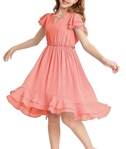 GRACE KARIN Girls Summer Dress Short Sleeve Holiday Party Tie Neck Dress  Size 5-12 in Kenya | Whizz