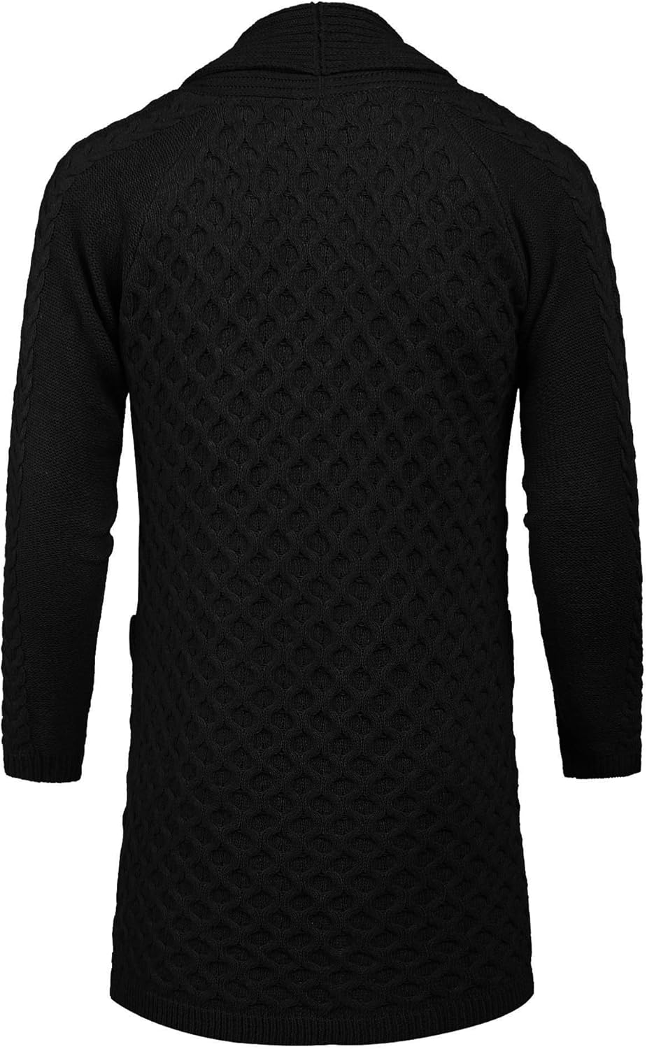 COOFANDY Mens Fashion Long Ruffle Knit Cardigan Lightweight Shawl Collar Sweater at  Men’s Clothing store