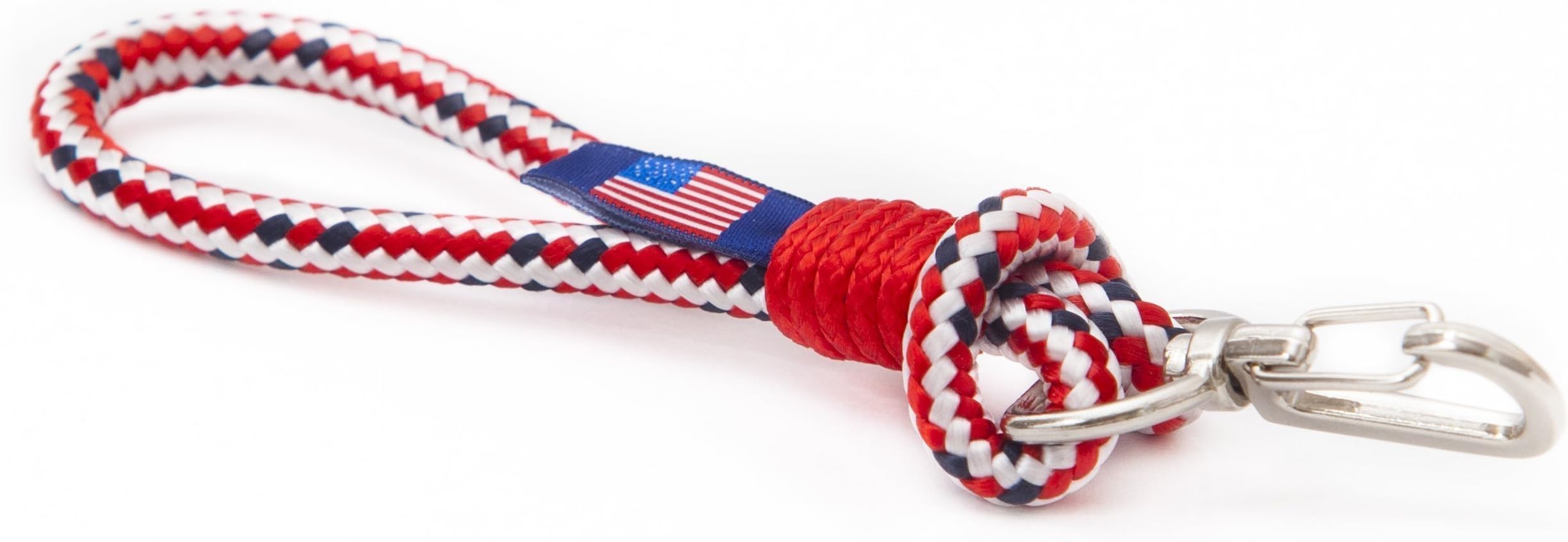 High-quality red, black and white handmade nautical maritime yachting rope fashionable waterproof light key-chain key-ring car-ring charm - ZADAR COLLECTION