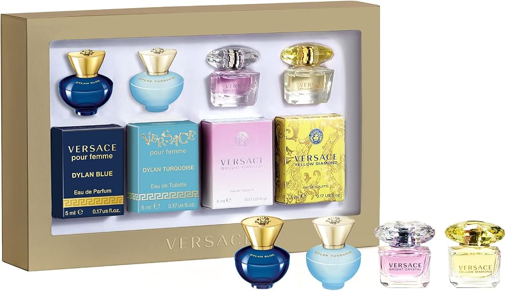 Versace Women's Mini Perfume Gift Set 4 x 5ml Fragrance Collection New Packaging