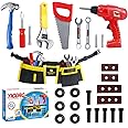 YICORO Kids Tool Set – 28 PCS Toddler Tool Set with Toy Drill, Pretend Play Kids Toys, Toy Tools for Kids Ages 3,4,5,6,7,8 Years Old, Boy Toys