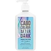 Brown Sugar Cabo Colada After Dark Gradual Tan Lotion & Tattoo Enhancer, Cloudberry with DHA Carrot Oil & Tigergrass, 18 Fl Oz