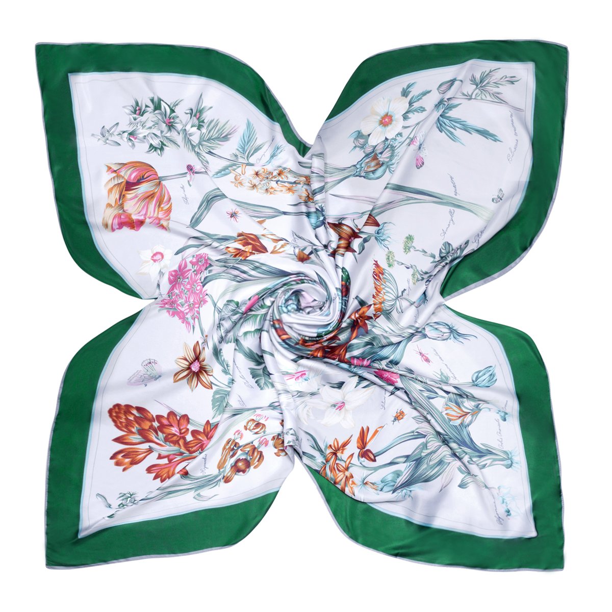 Flowomen Women\'s Silk Scarf Large Square Satin Headscarf Fashion Daily Luxury Neckerchief