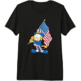 Garfield Holding USA Flag Uncle Sam 4th of July Cartoon Cat Premium Tri-blend T-Shirt