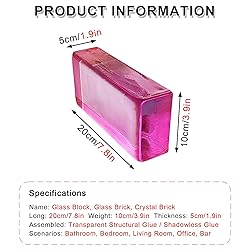 Colored Clear Glass Blocks High Transparency