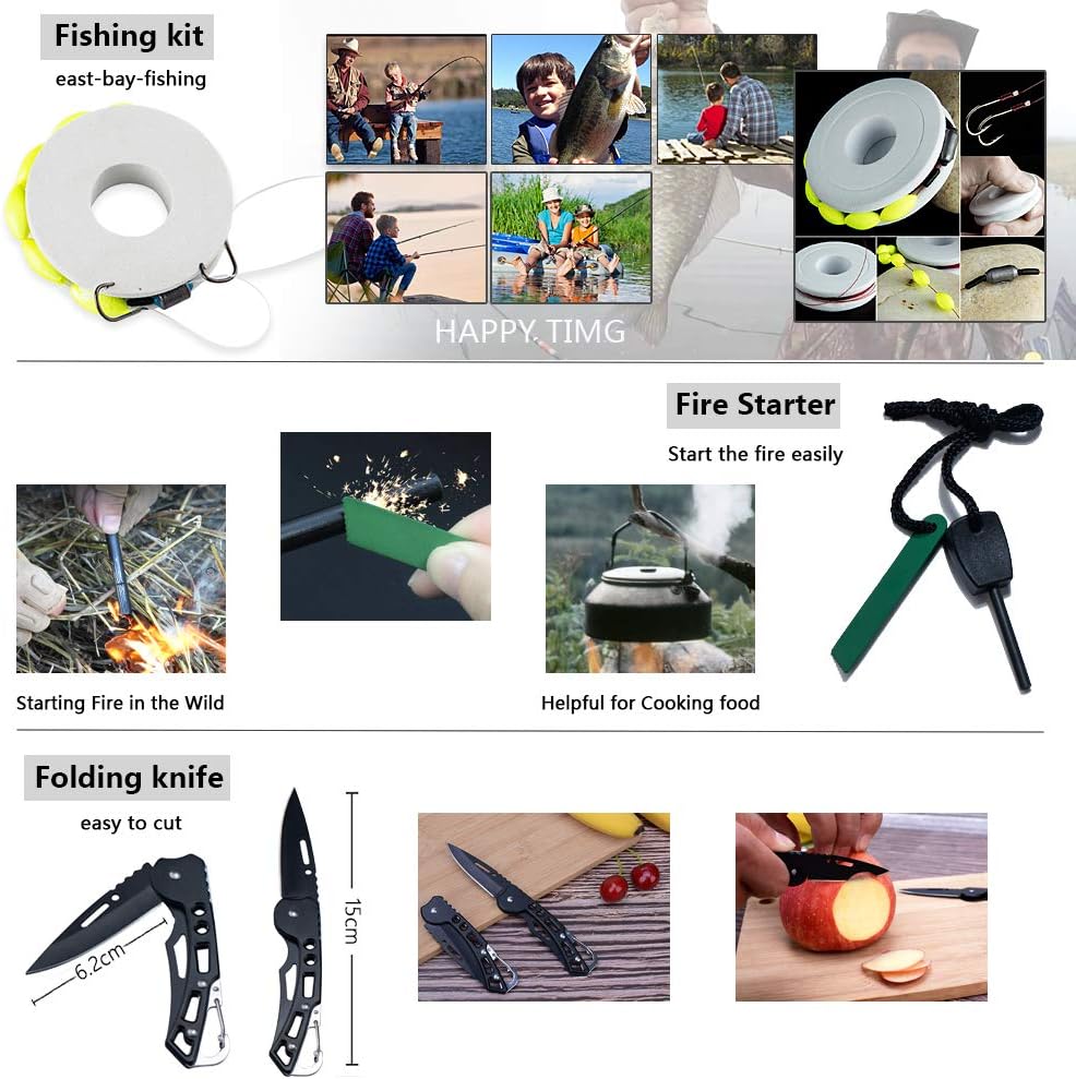 First Aid Kit for Car Travel Camping Home Office Sports Survival Complete Emergency Bag Fully stocked with high Quality Medical Supplies (RED2.0): Health & Personal Care