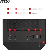 MSI MAG FORGE M100R Micro-ATX Mini-ITX Case Black ARGB Front 3x120mm view 4