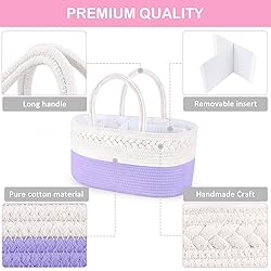 ABenkle Diaper Caddy Organizer, Boho Rustic Cotton