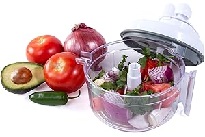 Salsa Master Salsa Maker, Food Chopper, Mixer and Blender - As Seen On TV Manual Food Processor,white