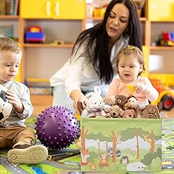 FXOCSHE Rectangular Baby Storage Basket,Animals