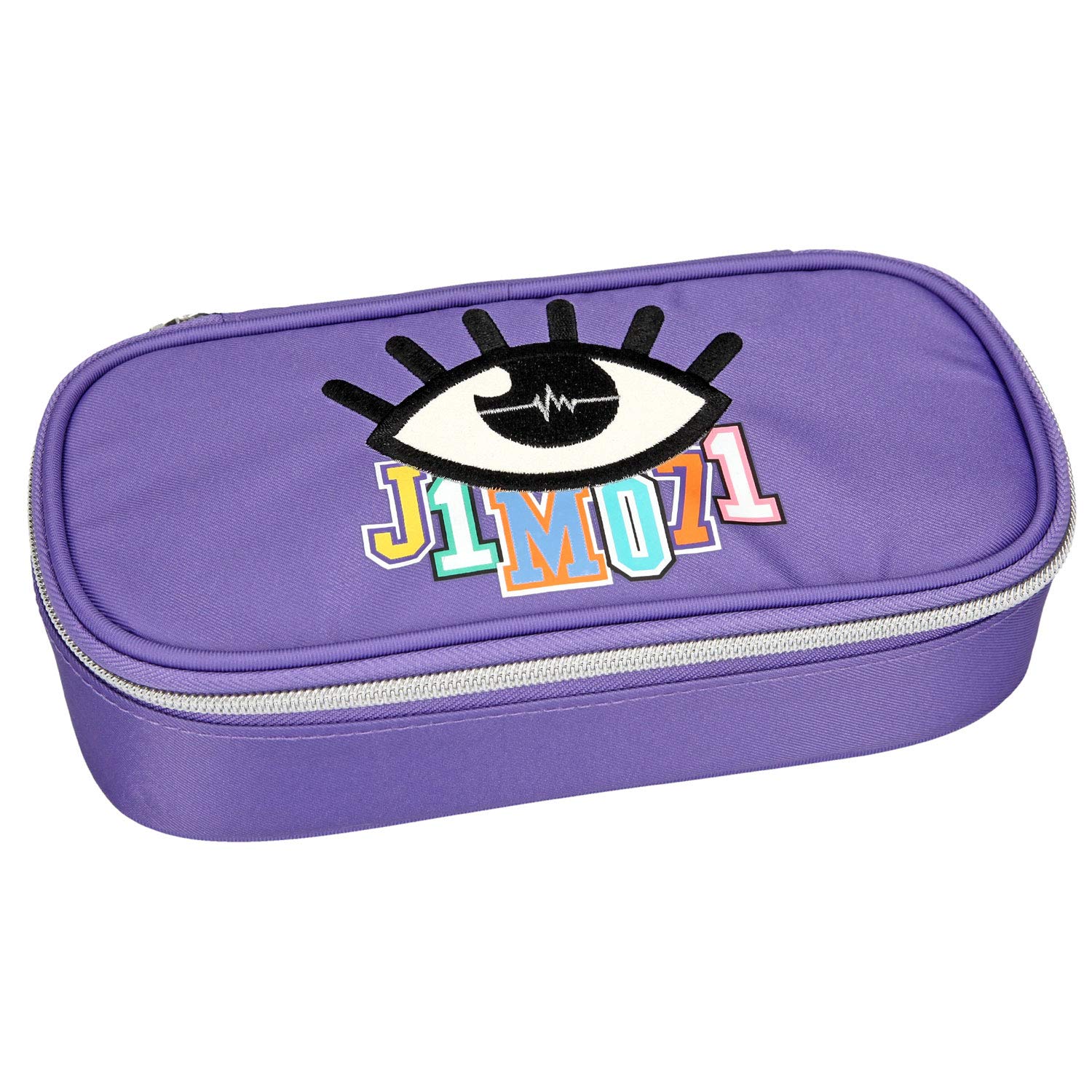 Depesche Lisa and Lena 10509 Pencil Case with Pen Loops and Triangle Compartment J1MO71 Purple / Multi-Coloured
