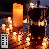 GTSYDING Bubble Globe String Lights USB Powered, 19.6 FT 40 LEDs 8 Modes Waterproof Hanging Crystal Ball Fairy Lights Remote for Indoor Bedroom Patio Party Decorations, Warm White