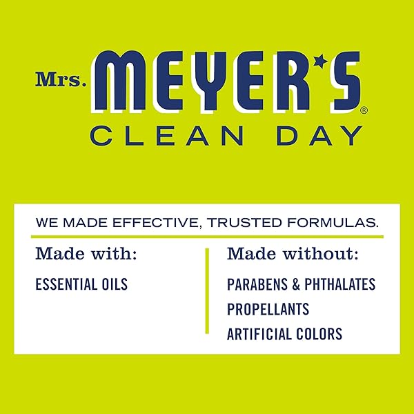 MRS. MEYER’S CLEAN DAY LEMON VERBENA AIR FRESHENER SPRAY FOR BATHROOMS, AROMATHERAPEUTIC HOMEKEEPING WITH ESSENTIAL OILS, NON-AEROSOL, GARDEN-INSPIRED SCENT, 8 FL OZ (PACK OF 1)