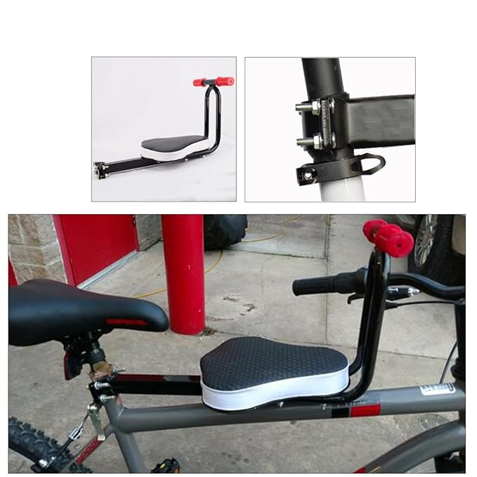 Bicycle Child Seats Yamix Fashionable Detachable Bicycle Front Seat Child Bike Seat Bicycle Carrier Kids Baby Seat With Handle Black