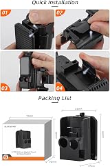 HAFOKO Magnetic Mount Cage for DJI OSMO Pocket 3 | 180° Adjustable Adapter Stand view 7