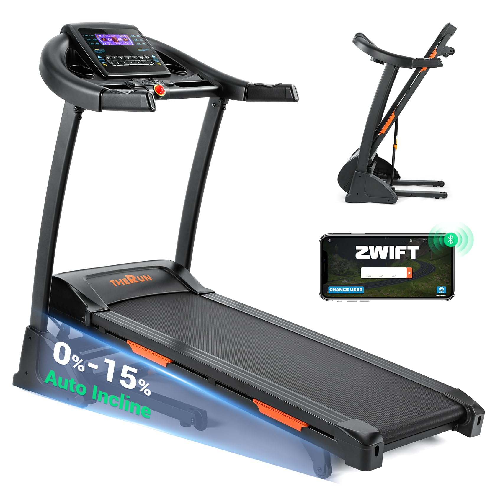 THERUN Incline Treadmill Treadmill For Running And Walking 300 Lbs 