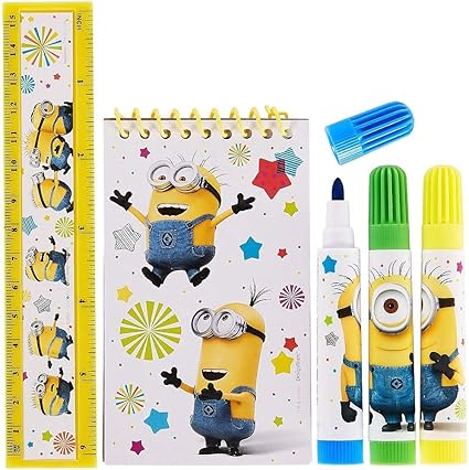 Amazon ミニオンズ文具セット ミニオン 文房具 ペン ものさし Minions ペンケース 文房具 オフィス用品