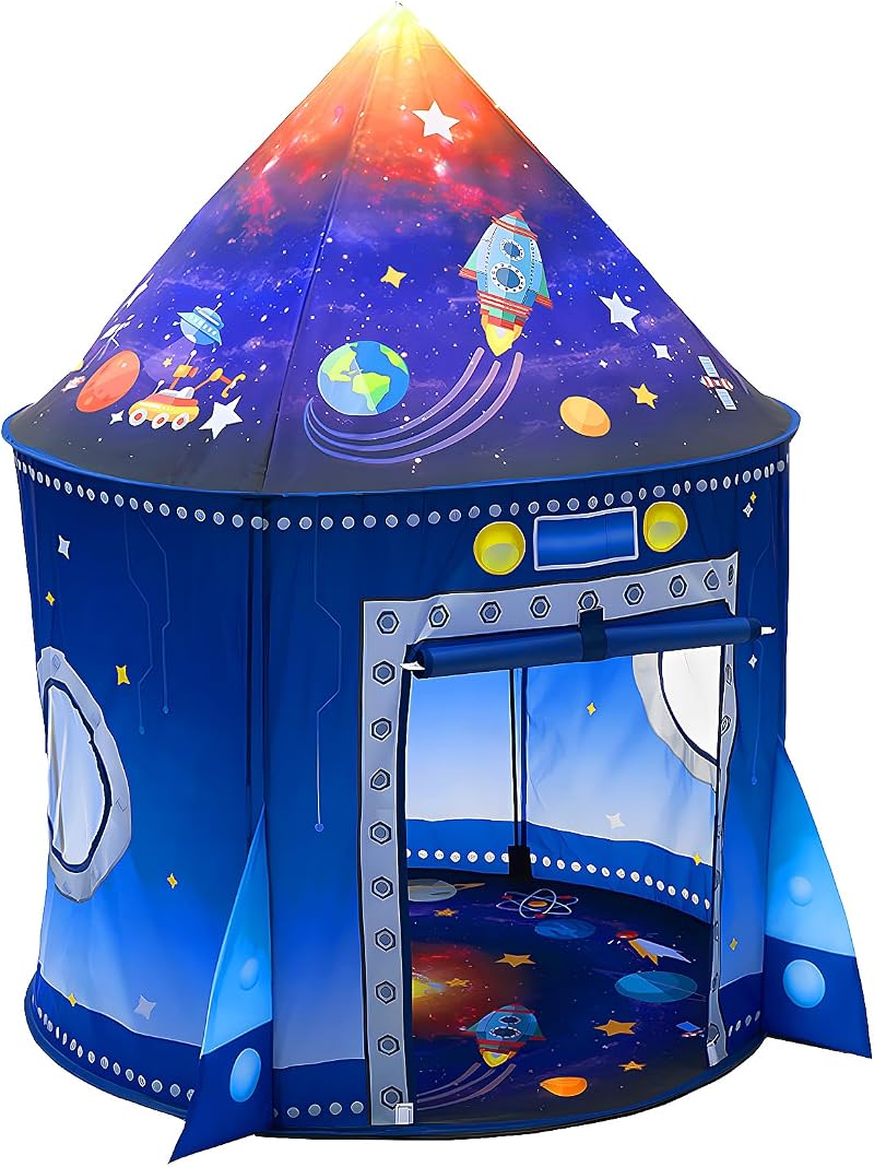 WillingHeart Rocket Ship Play Tent Kids Pop Up Indoor Outdoor Toy