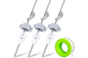 FullMayPro Lavatory Pop-Up Center Piece Assembly,Pop-Up Drain Repair Kit,Fits Most Popular Brands,Replacement Bathroom Sink Pivot Rod,15MM Ball, Chrome（3PCS）