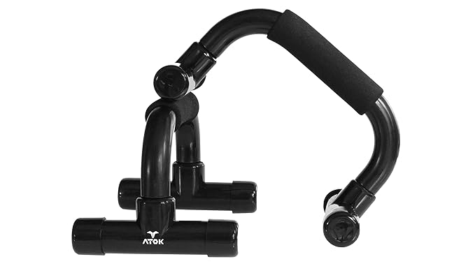 ATOK Liegestützgriffe - 2 Premium Griffe für Liegestütze - zwei Push Up Stand Bars Grips - gelenkschonend & gesund für Fitnes