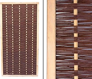 bambus-discount.com Sichtschutzwand Weide Mia 180x90cm hochwertig, gekochte Weide, Holz gebeizt