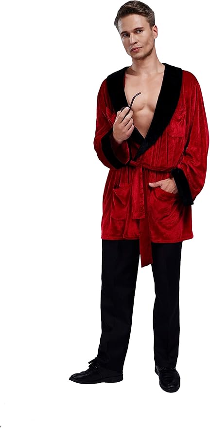 red smoking jacket costume