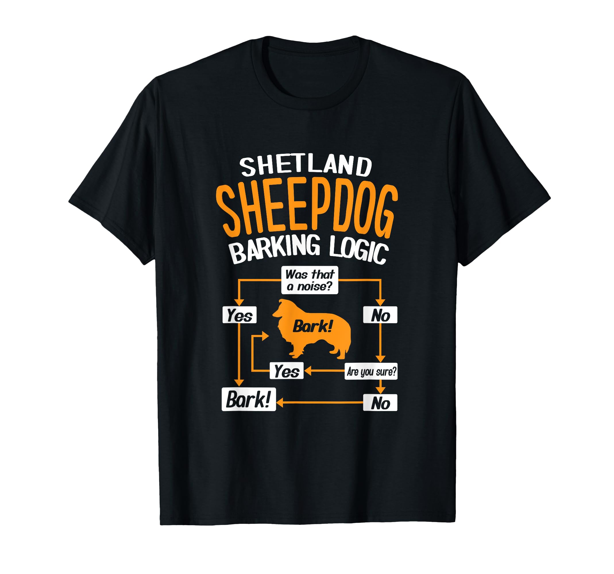 Shetland Sheepdog Barking Logic Dog Lover T-Shirt