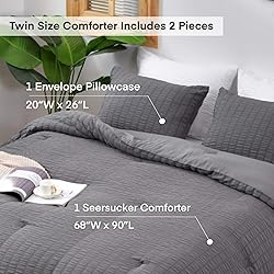 AveLom Seersucker Twin/Twin XL Comforter Set