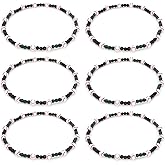 Ansberta 6 Pcs Bling Baseball Beaded Necklace Ice Collection Baseball Necklace Gifts for Baseball Team Lovers Fans