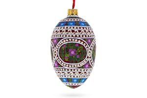 BESTPYSANKY 1914 Mosaic Royal Egg Glass Ornament 4 Inches