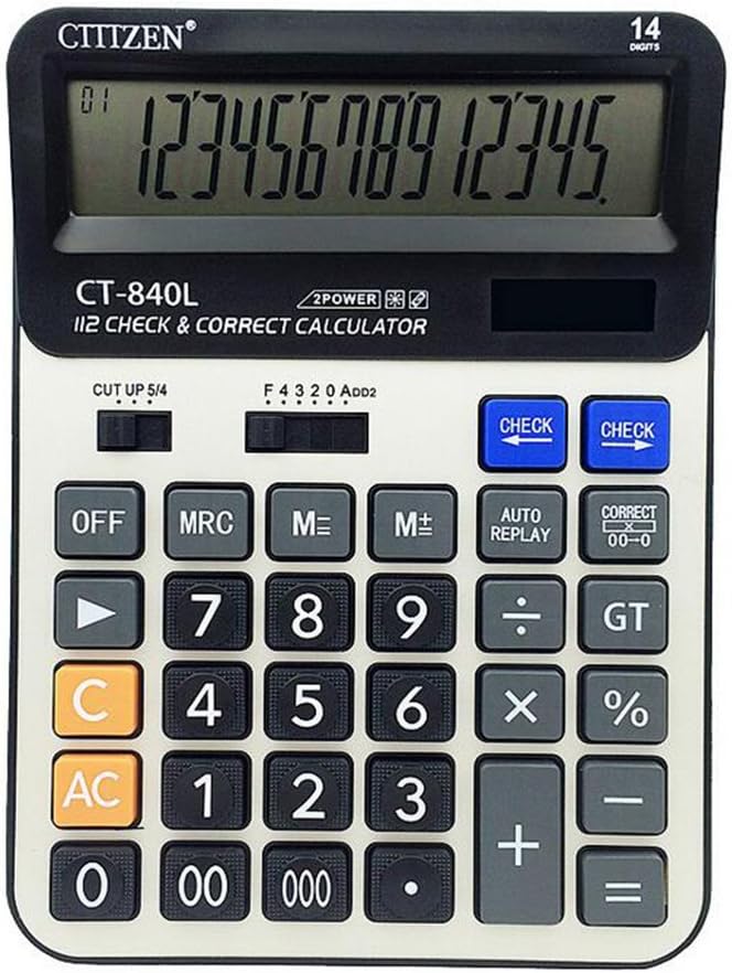 14 Digits Large Calculators, Coloured Button Large Display