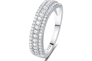 AIHUASI JEWELRY Moissanite Wedding Bands for Women D Color VVS1 Eternity Engagement Bridal Band 925 Sterling Silver Rings Siz